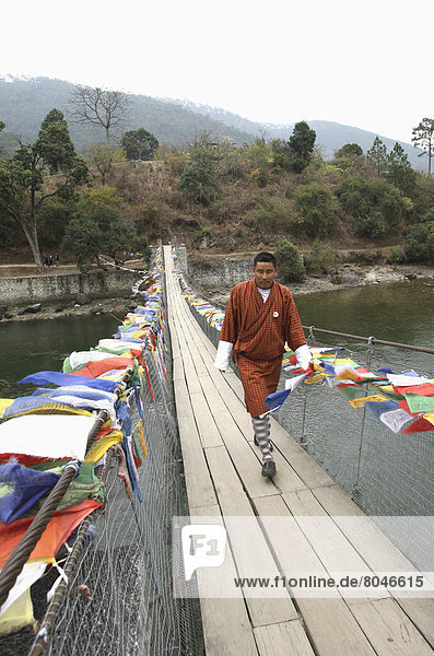 Amankora Hotel Bridge  Punakha  Bhutan  © Chris Caldicott/Axiom