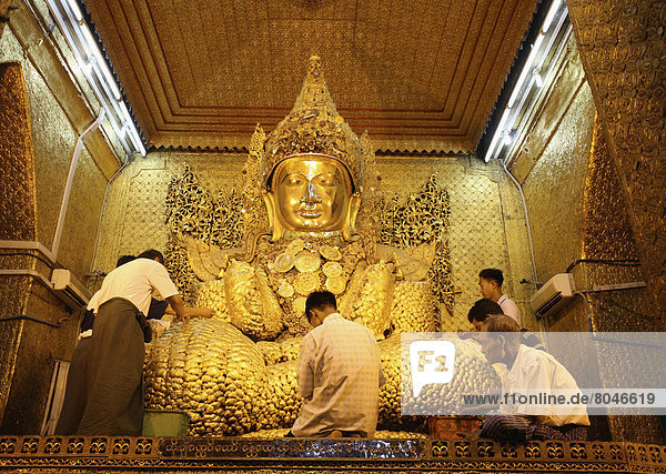 Mahamuni Paya Buddha  Mandalay  Burma