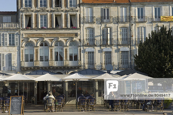 Pavement cafes  Rochefort  Poitou-Charentes  France