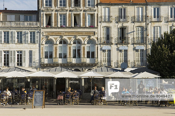 Pavement cafes  Rochefort  Poitou-Charentes  France