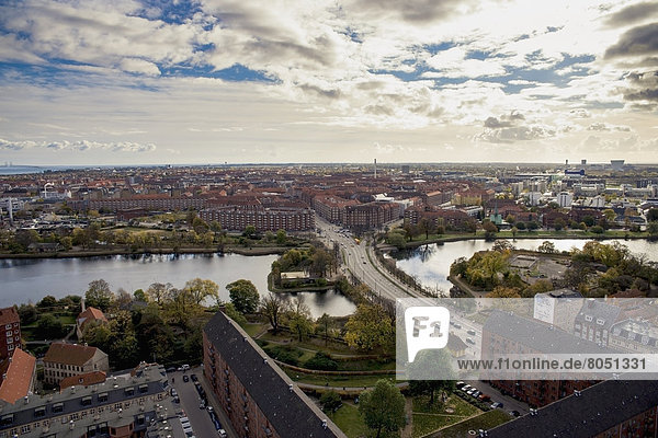 Aerial view of city  Copenhagen  Denmark