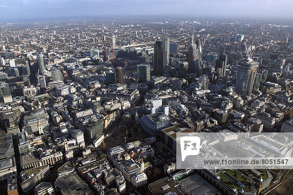 Luftaufnahme der Stadt  London  England  Großbritannien