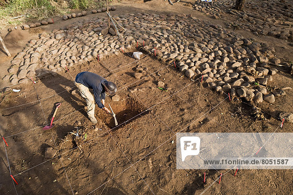 Archeology work  Dirikoro  Southern Mursiland  Omo Valley  South Western Ethiopia  Ethiopia
