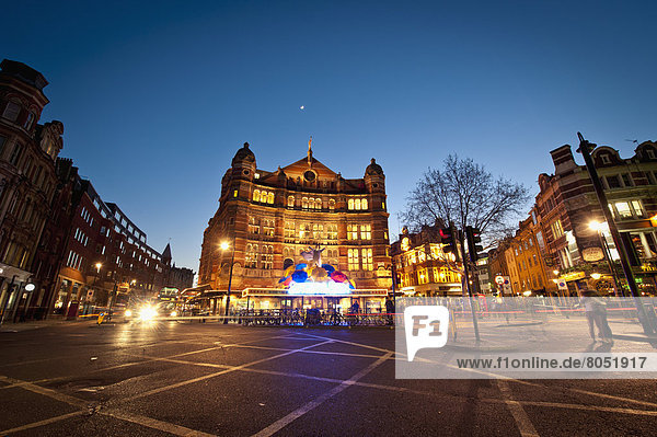 Cambridge Circus in Central London at night  London  England  UK