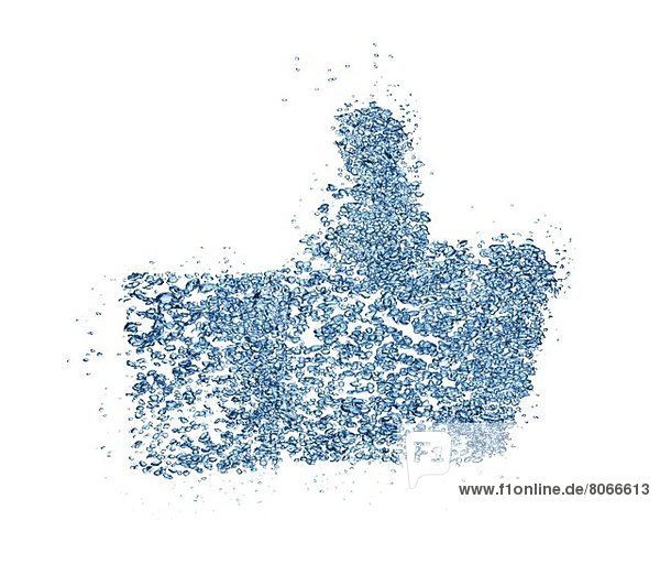 Like-Symbol aus Luftbläschen