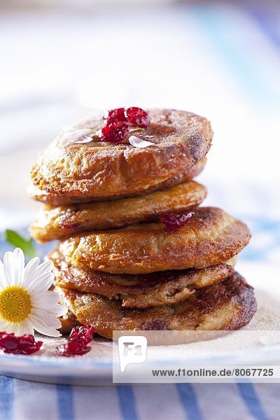 Cranberry-Pancakes mit Cranberrymarmelade