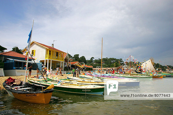Strand  Boot  Arcachon  Aquitanien  Bucht  Gironde  Regatta