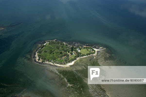 nahe über Insel Ansicht Luftbild Fernsehantenne Morbihan
