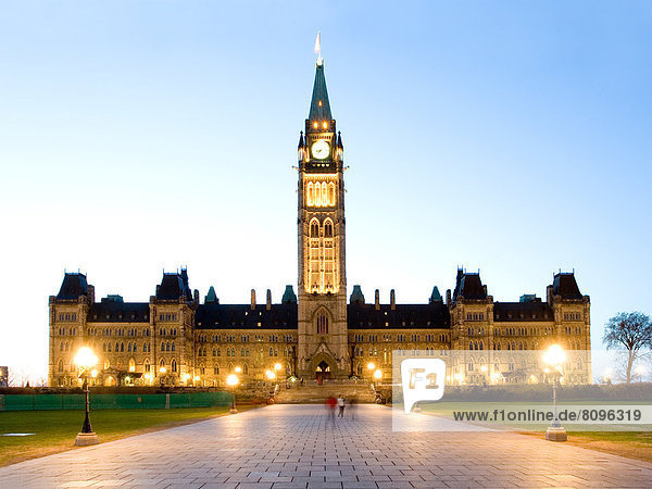 Parliament Hill and Peace Tower  Ottawa  Quebec  Canada