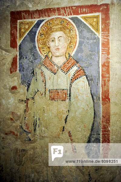 Fresken im byzantinischen Stil  Krypta San Casto  4. Jh. Kathedrale von Trivento