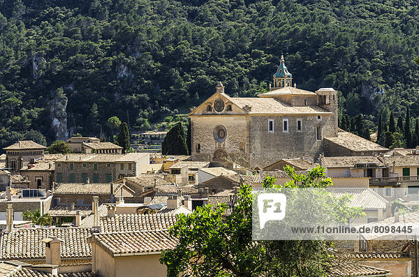 Townscape with the Charterhouse or the Royal Carthusian Monastery of Valldemossa