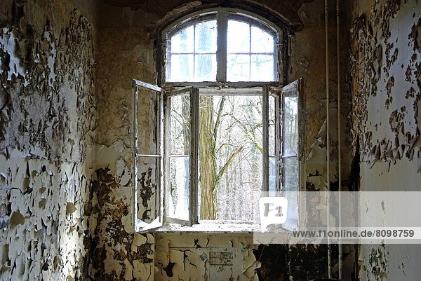 Room in an old russian barrack  Brandenburg  Germany  Europe
