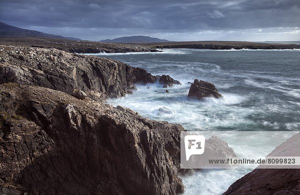 nahe Europa Felsen Großbritannien Küste Schottland Westen