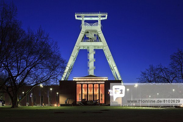 Förderturm am Bergbaumuseum Bochum  Nordrhein-Westfalen  Deutschland