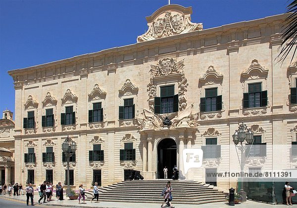 Valletta  Hauptstadt  Auberge de Castille  Malta