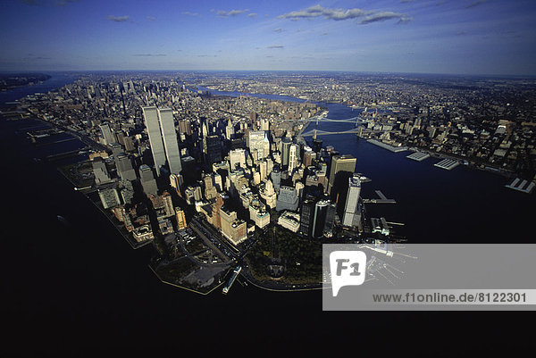 Aerial View Building Exterior Cityscape Color Image Distant Horizontal Manhattan Mid Atlantic Usa New York City New York State Nobody North America Office Building Outdoors Photography Skyscraper USA  World Trade Center