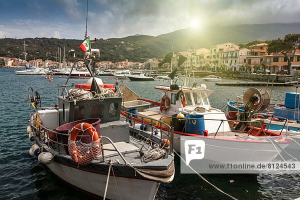 Fischerboote in Marciana Marina  Insel Elba  Italien