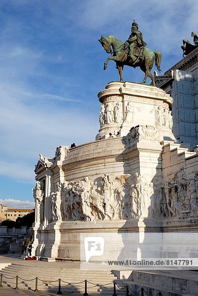 Denkmal  Rom  Hauptstadt  Statue  Reiter  Italien  Piazza Venezia