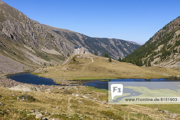 Berghütte Rifugio Migliorero mit See und Hochmoor