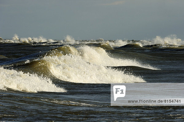 Brechende Wellen auf dem Eriesee