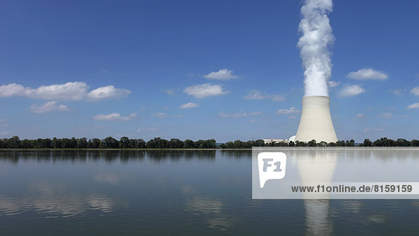 Germany  Bavaria  Landshut  View of nuclear power plant