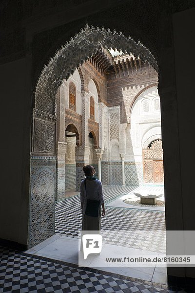 Fès  Fez  Frau  Eingang  Silhouette  Wahrzeichen  Komplexität  Marokko
