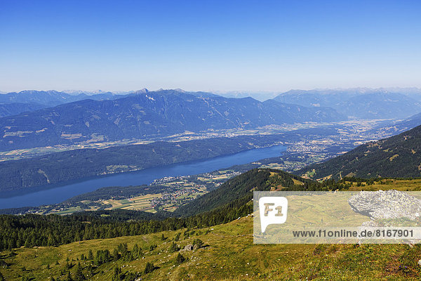 Ausblick von Millstätter Alpe über Millstätter See