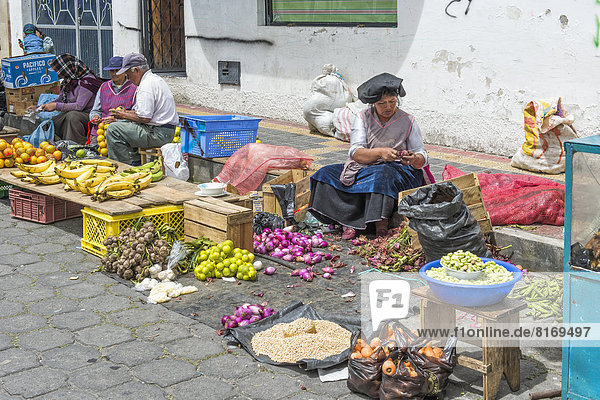Street scene  Otavalo market