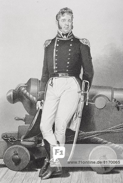William Bainbridge 1774-1833. American Naval Officer. Fought In War With The Barbary States And War Of 1812. From Painting By Alonzo Chappel