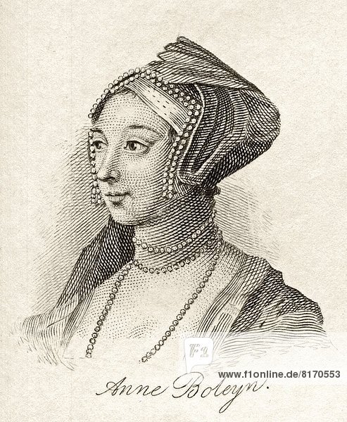 Anne Boleyn Also Spelled Bullen 1507-1536 English Queen Second Wife Of Henry Viii From The Book Crabbs Historical Dictionary Published 1825