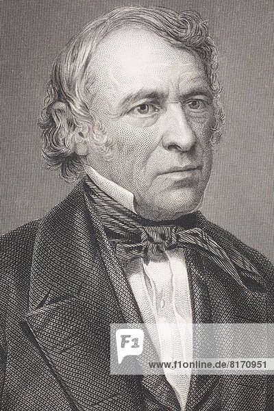 Zachary Taylor 1784 - 1850. American Military Leader And 12Th President Of The United States Of America.From The Book Gallery Of Historical Portraits Published C.1880.
