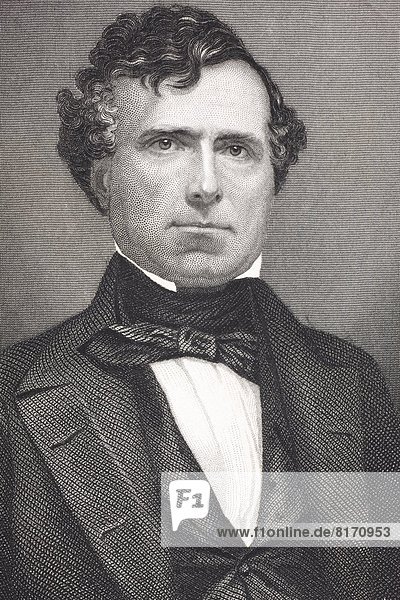 Franklin Pierce 1804 - 1869. 14Th President Of The United States 1853 - 57. From The Book Gallery Of Historical Portraits Published C.1880.