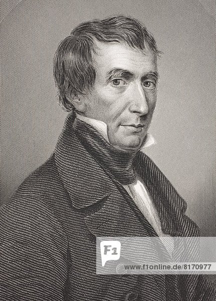 William Henry Harrison 1773 -1841. 9Th President Of The United States Of America. From The Book Gallery Of Historical Portraits Published C.1880.