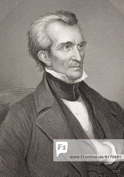 James Knox Polk 1795 - 1849. 11Th President Of The United States Of America. From The Book Gallery Of Historical Portraits Published C.1880.