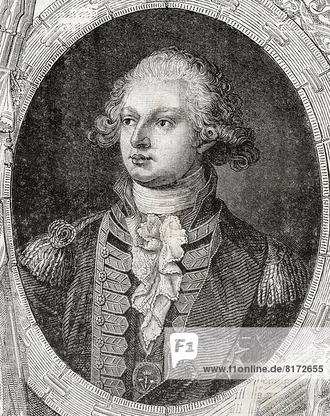 Prince Frederick Augustus  Duke Of York And Albany  1763-1827. Second Son Of George Iii Of England. Commander Of The English Forces In Flanders During The French Revolutionary Wars. From Histoire De La Revolution Francaise By Louis Blanc.