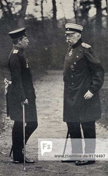 Otto Von Bismarck  Or Otto Eduard Leoplold Prince Von Bismarck  1815-1898. Prussian Statesman   German Chancellor And Kaiser Wilhelm Ii  1859-1941. Emperor Of Germany And King Of Prussia  1888-1918