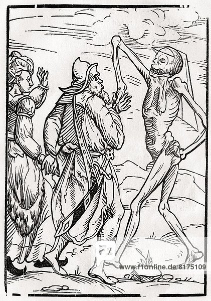 Death Comes For The Unbelieving Husband From Der Todten Tanz Or The Dance Of Death Published Basel 1843