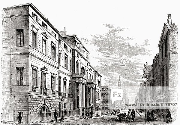 Edinburgh University  Scotland. From The Book Scottish Pictures Drawn With Pen And Pencil By Samuel G. Green Published 1886.