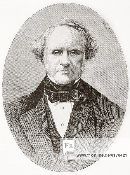 George Peabody  1795 – 1869. American Businessman And Philanthropist Who Founded Peabody Institute. From L'univers Illustre Published In Paris In 1868.