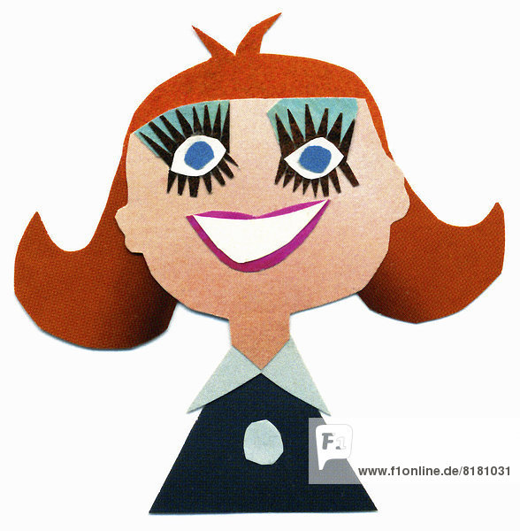 Portrait einer lächelnden Frau mit langen Wimpern