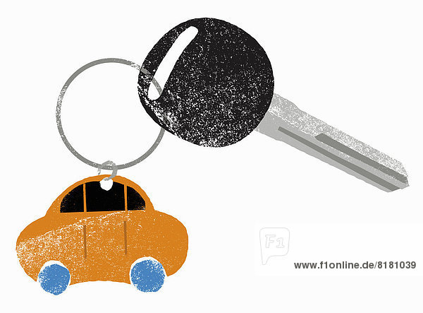 Small car on large key and keying