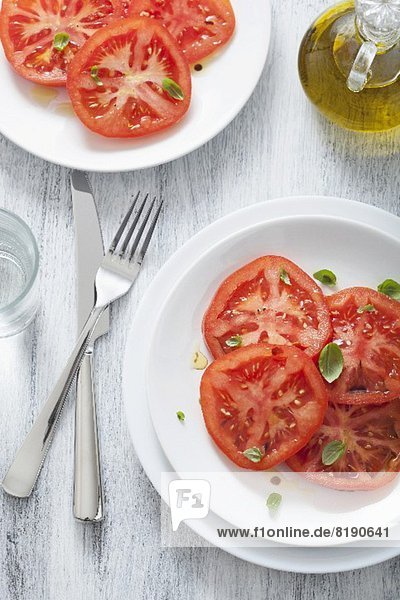 Tomatensalat mit Olivenöl