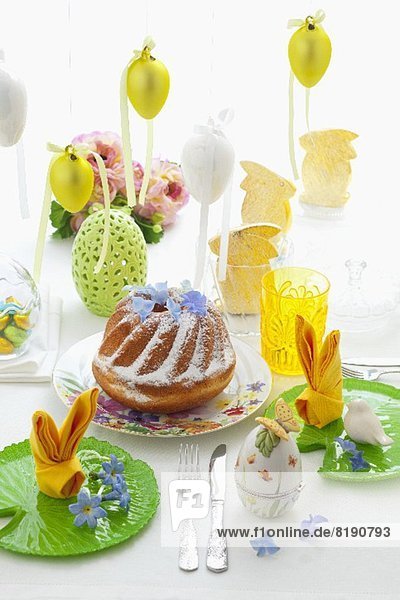 Babka (Easter cake  Poland) on an Easter table