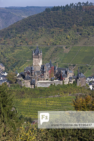 Deutschland  Rheinland-Pfalz  Blick auf die Kaiserburg in Cochem