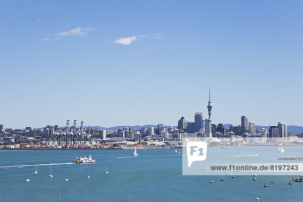 New Zealand,  View of Auckland skyline