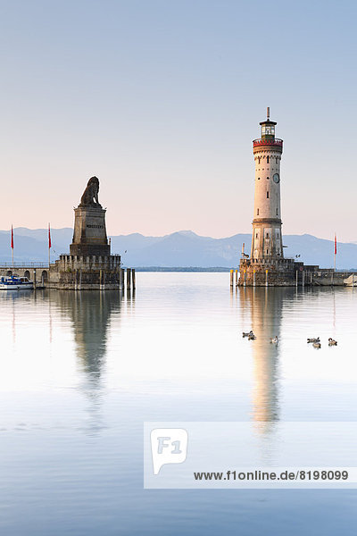 Germany  Bavaria  View of lighthouse at Lindau