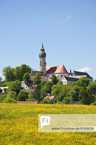 Germany  Bavaria  View of Andechs Abbey