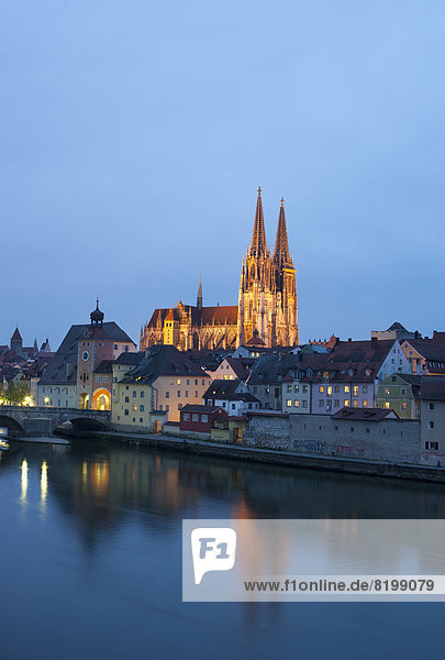 Germany  Bavaria  Regensburg  townscape
