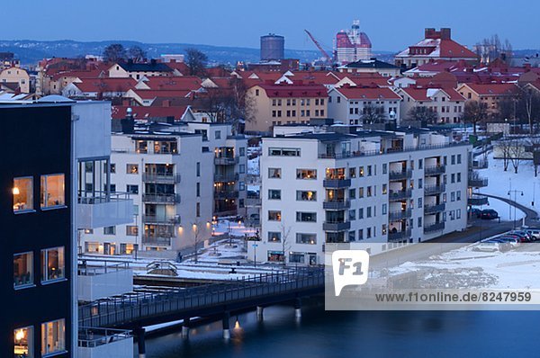 Stadtansicht Stadtansichten Gebäude Apartment Göteborg Schweden