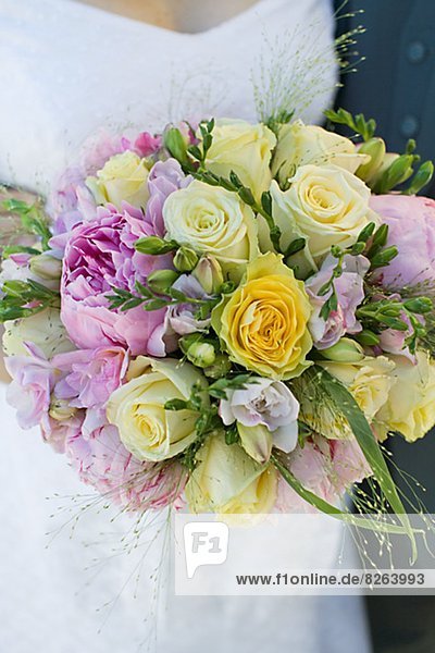 A bridal bouquet  close-up  Sweden.